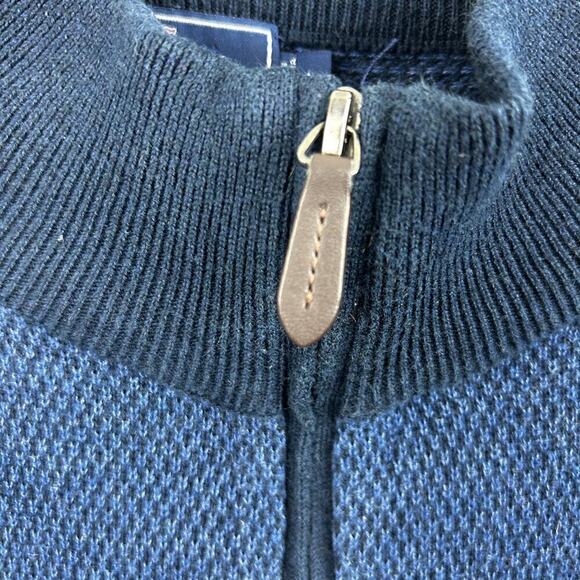 Vineyard Vines Men’s L Blue Cotton Knit 1/2 Zip Long Sleeve Casual Sweater - Picture 4 of 6